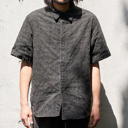 Yoshino Plaid Short Sleeve Shirt -SUMIZOME-