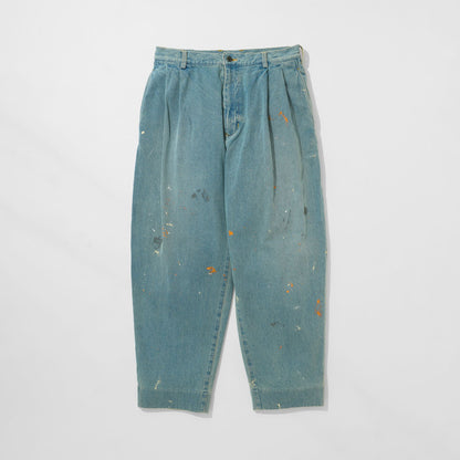 Denim Tapered Trousers (Paint-Splattered)