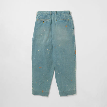 Denim Tapered Trousers (Paint-Splattered)