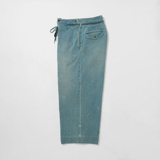 Denim Hakama Trousers (Paint-Splattered)