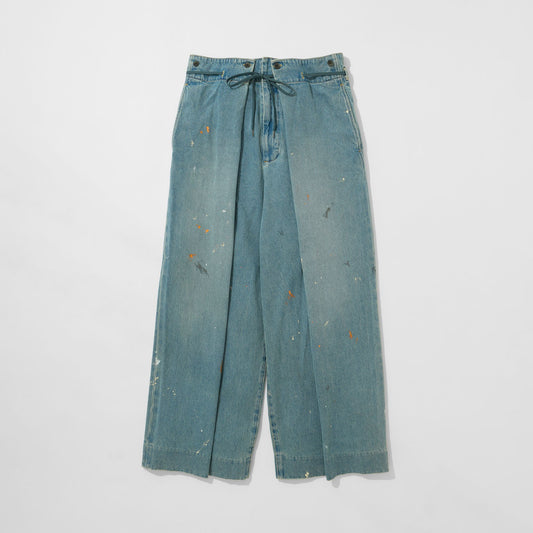 Denim Hakama Trousers (Paint-Splattered)