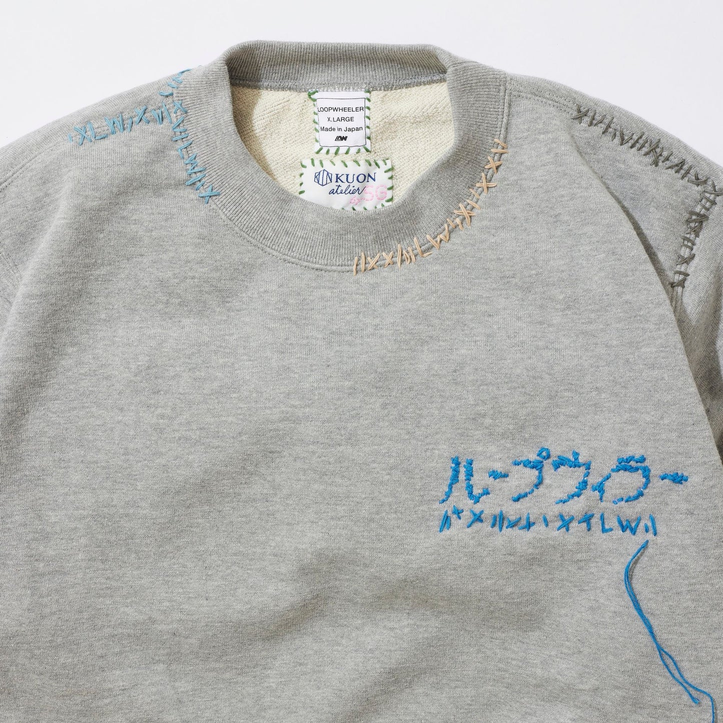 [x LOOPWHEELER] Sashiko Sweatshirt