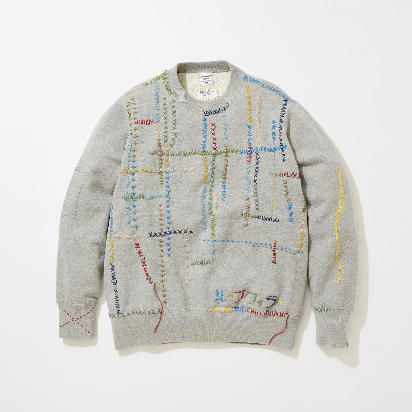 [x LOOPWHEELER] Cluttered Sashiko Sweatshirt