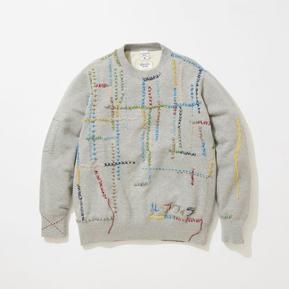 [x LOOPWHEELER] Cluttered Sashiko Sweatshirt