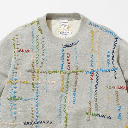 [x LOOPWHEELER] Cluttered Sashiko Sweatshirt