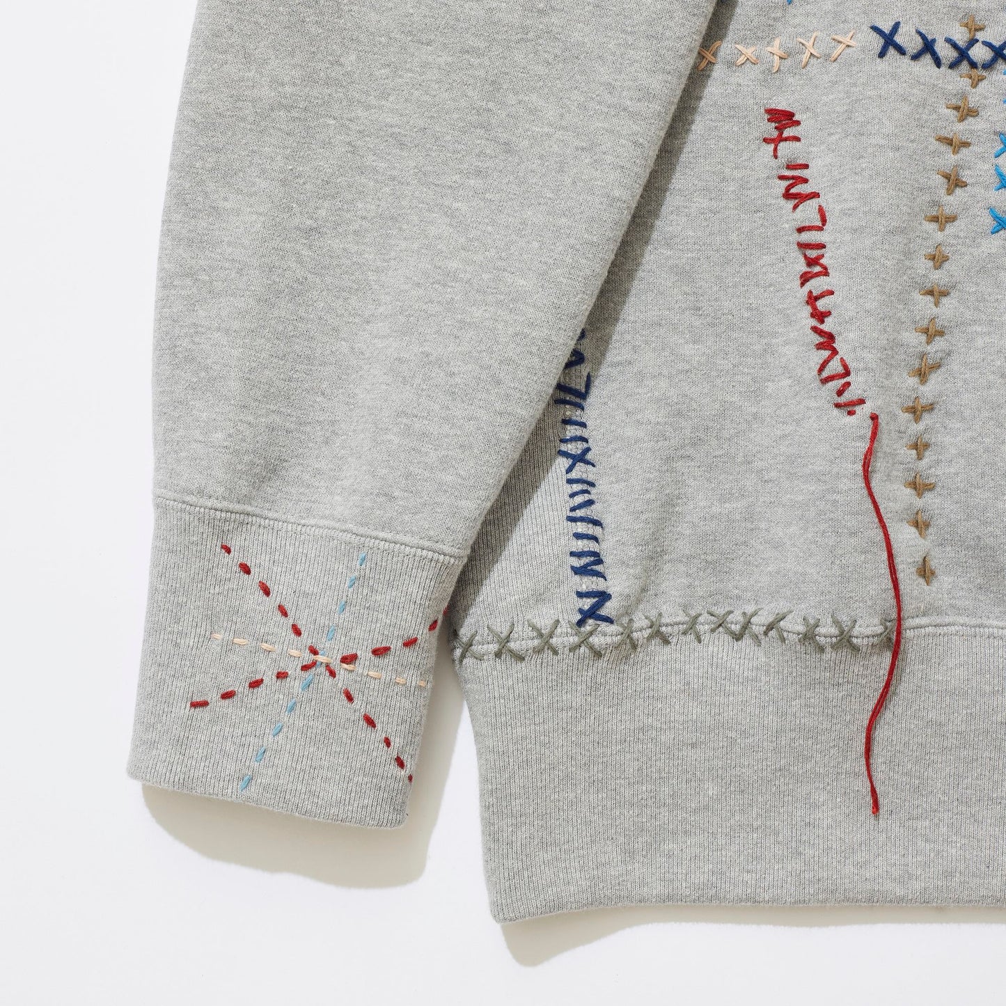 [x LOOPWHEELER] Cluttered Sashiko Sweatshirt