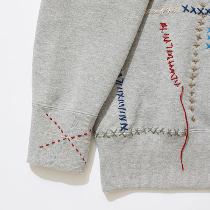 [x LOOPWHEELER] Cluttered Sashiko Sweatshirt