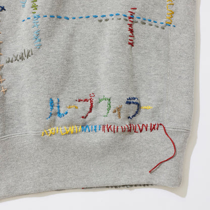 [x LOOPWHEELER] Cluttered Sashiko Sweatshirt