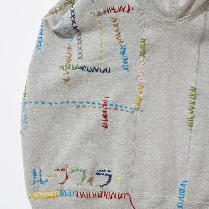 [x LOOPWHEELER] Cluttered Sashiko Sweatshirt