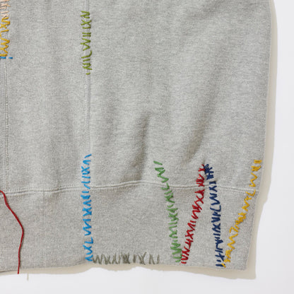 [x LOOPWHEELER] Cluttered Sashiko Sweatshirt