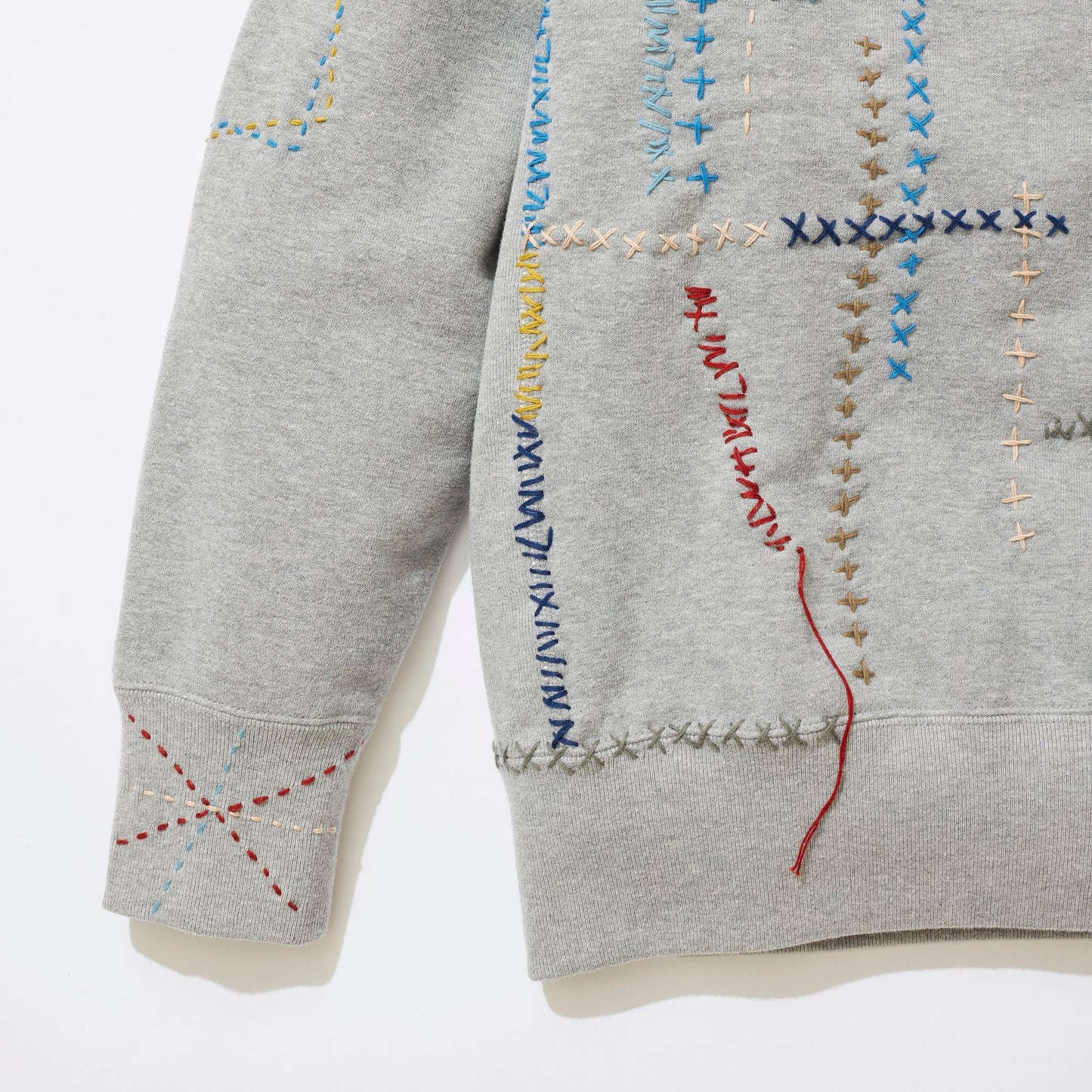 [x LOOPWHEELER] Cluttered Sashiko Sweatshirt