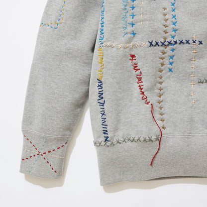 [x LOOPWHEELER] Cluttered Sashiko Sweatshirt