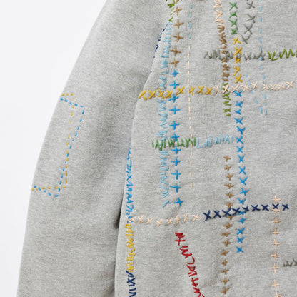 [x LOOPWHEELER] Cluttered Sashiko Sweatshirt