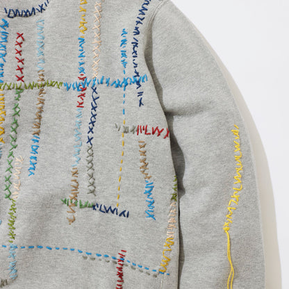 [x LOOPWHEELER] Cluttered Sashiko Sweatshirt