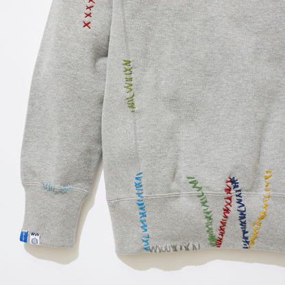 [x LOOPWHEELER] Cluttered Sashiko Sweatshirt