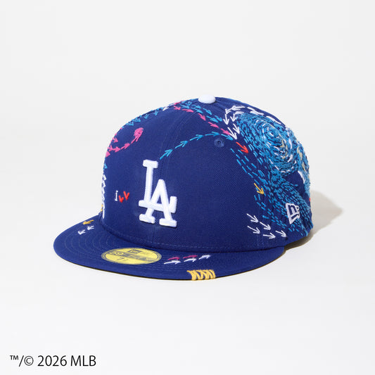 [x New Era_LA 59FIFTY] Sashiko baseball Cap
