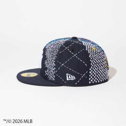 [x New Era_NY 59FIFTY] Sashiko baseball Cap