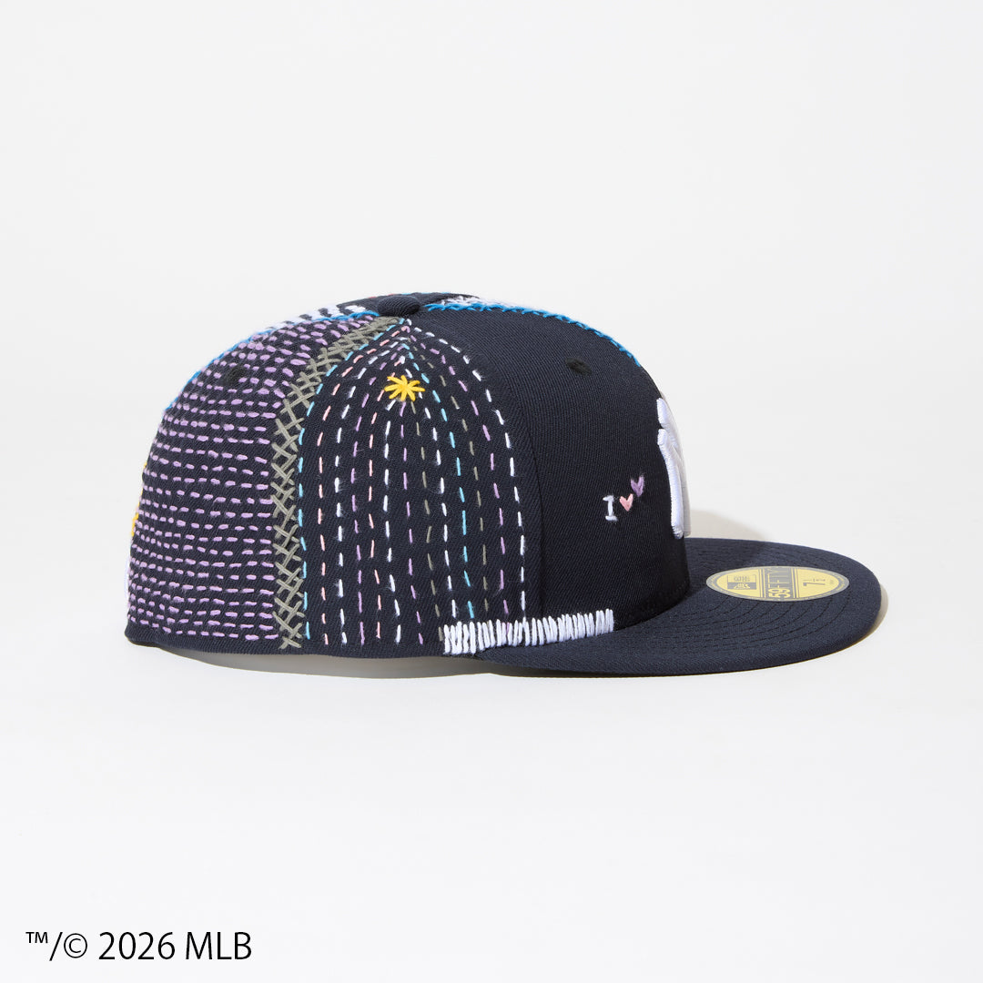 [x New Era_NY 59FIFTY] Sashiko baseball Cap