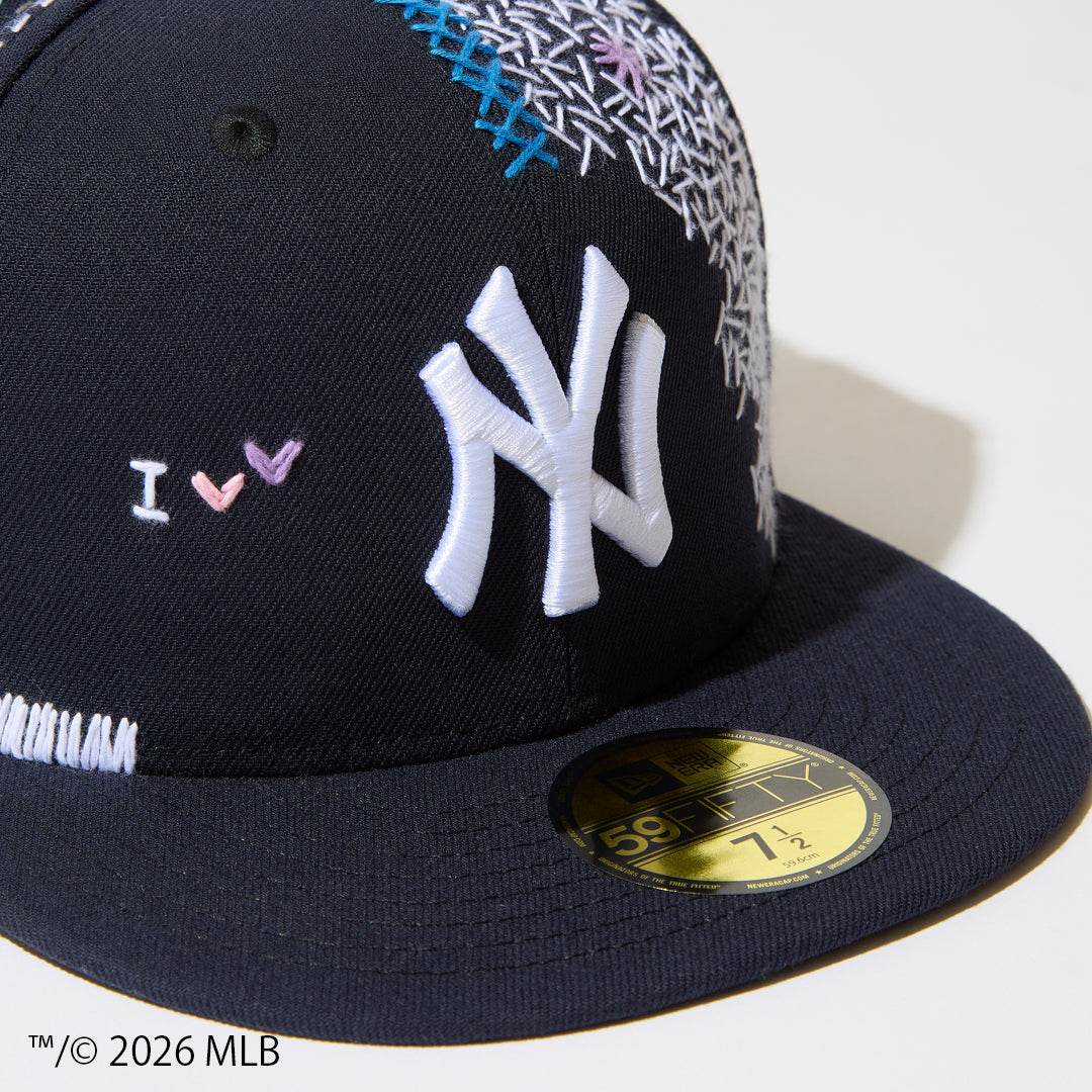 [x New Era_NY 59FIFTY] Sashiko baseball Cap
