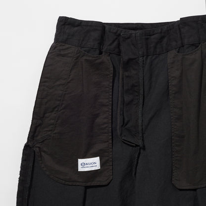 Black Denim Hakama Trousers