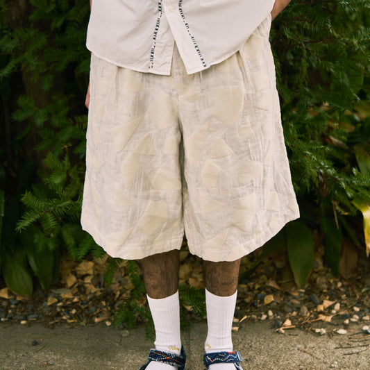 Jacquard Patchwork 3/4 Trousers