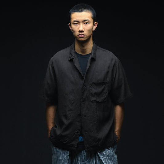 S/S Open Collar Shirt -Dorozome-