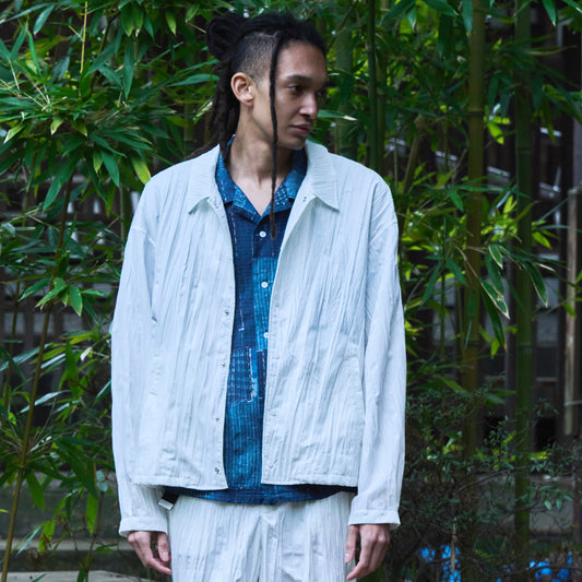 Random Pleated Coaches Jacket