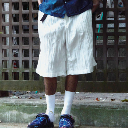 Random Pleated  3/4 Trousers