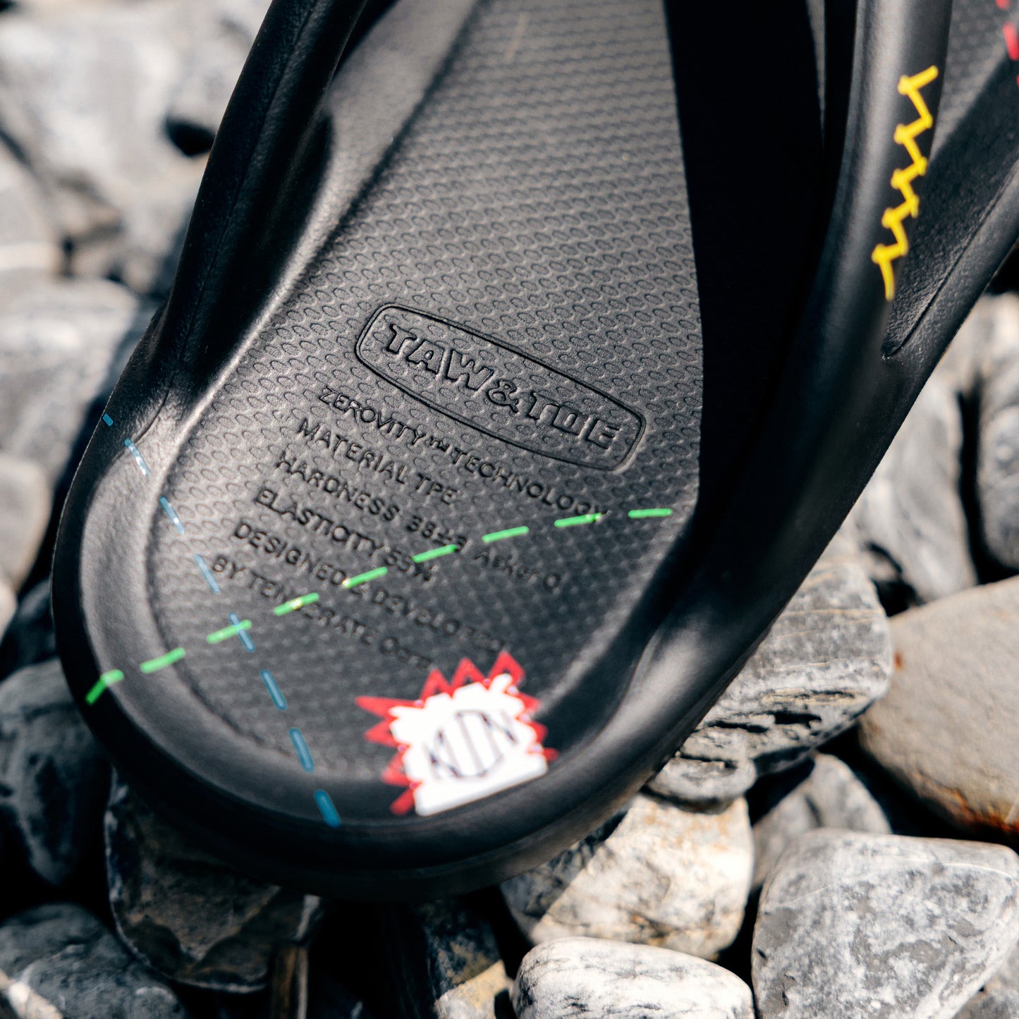 TAW&TOE x by SG "Zerovity OG" flip flops