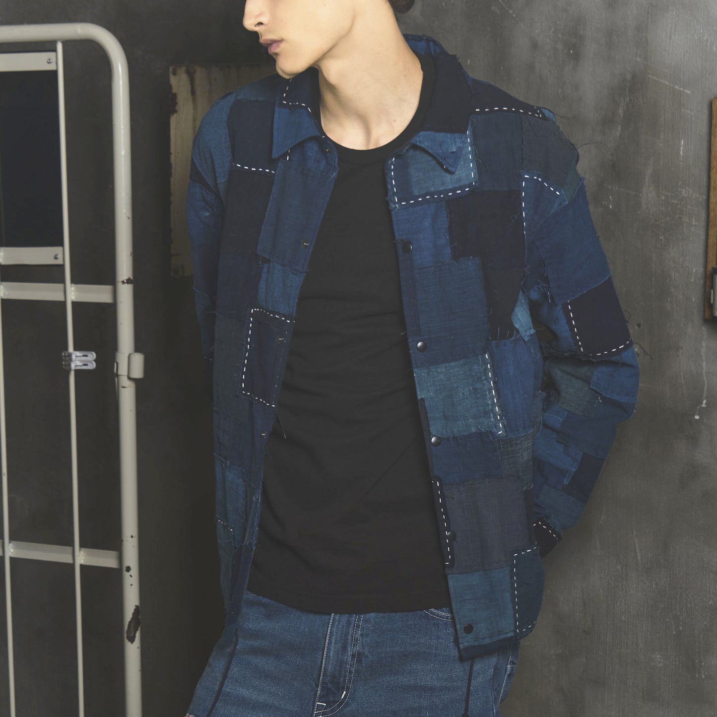 Vintage Boro Patchwork Coaches Jacket