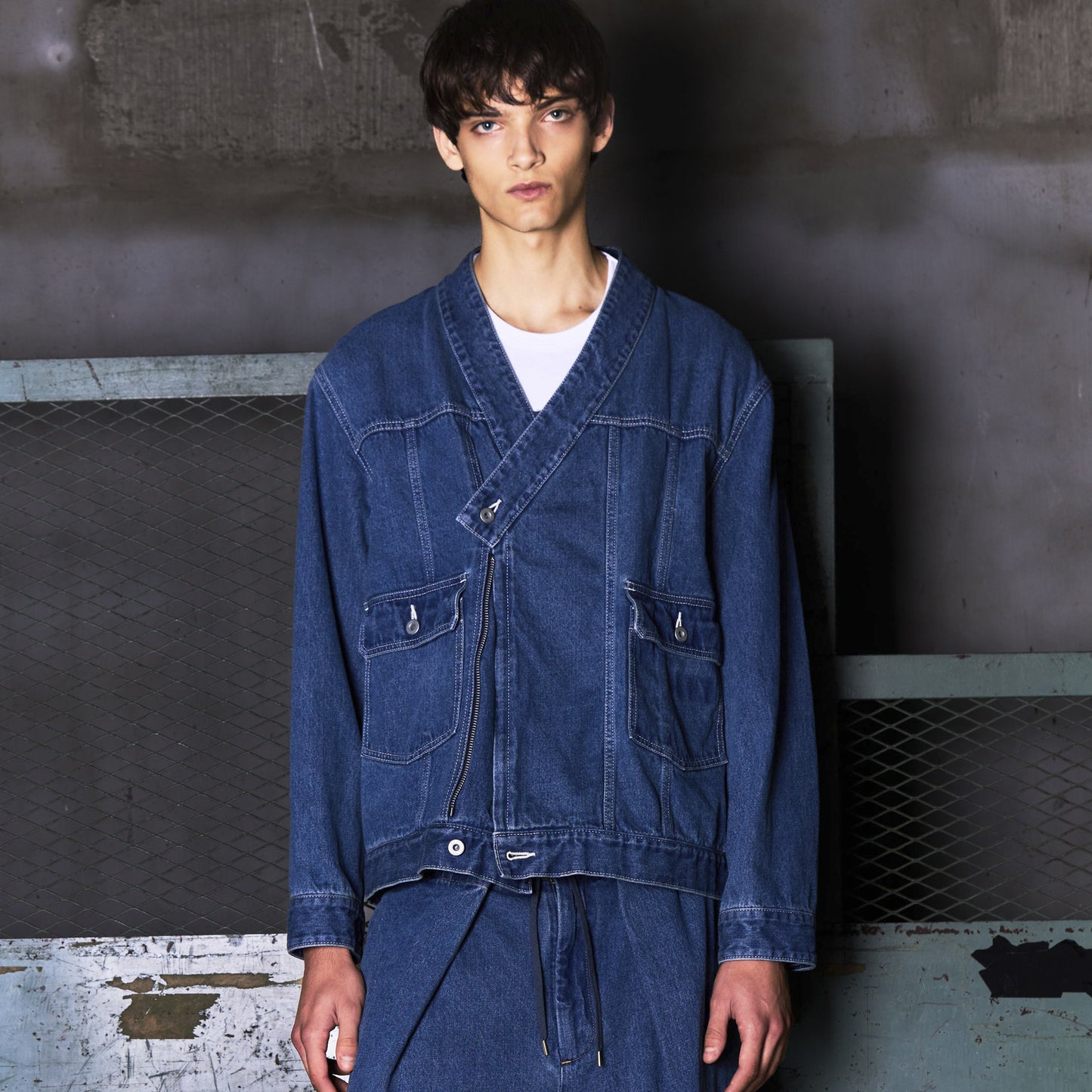 Kimono Trucker Jacket -Denim-
