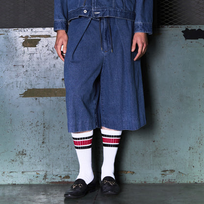 3/4 Hakama Trousers -Denim-