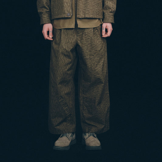 Military Tent Wide Trousers (Raindrop Camo)