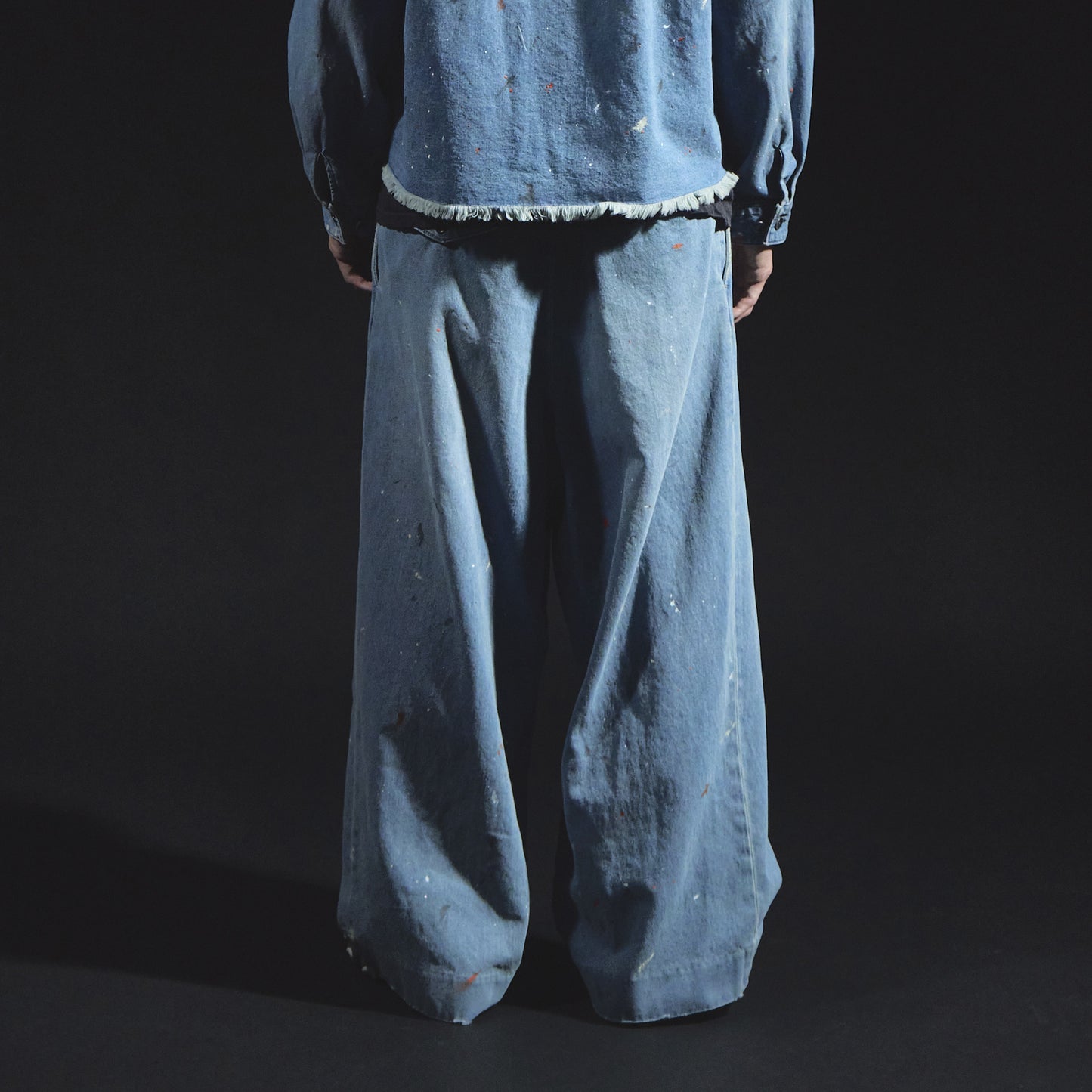 Denim Hakama Trousers (Paint-Splattered)