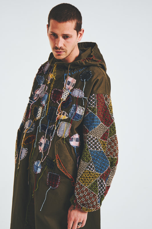Sashiko Crest Snow Parka