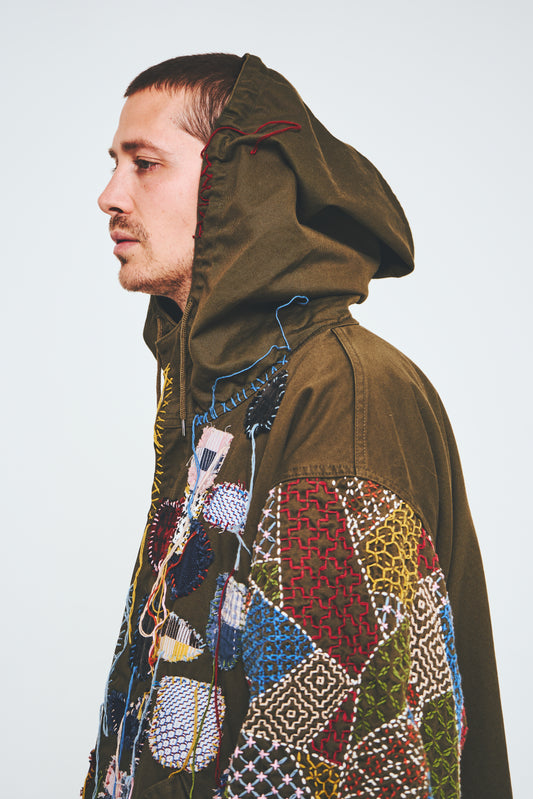 Sashiko Crest Snow Parka