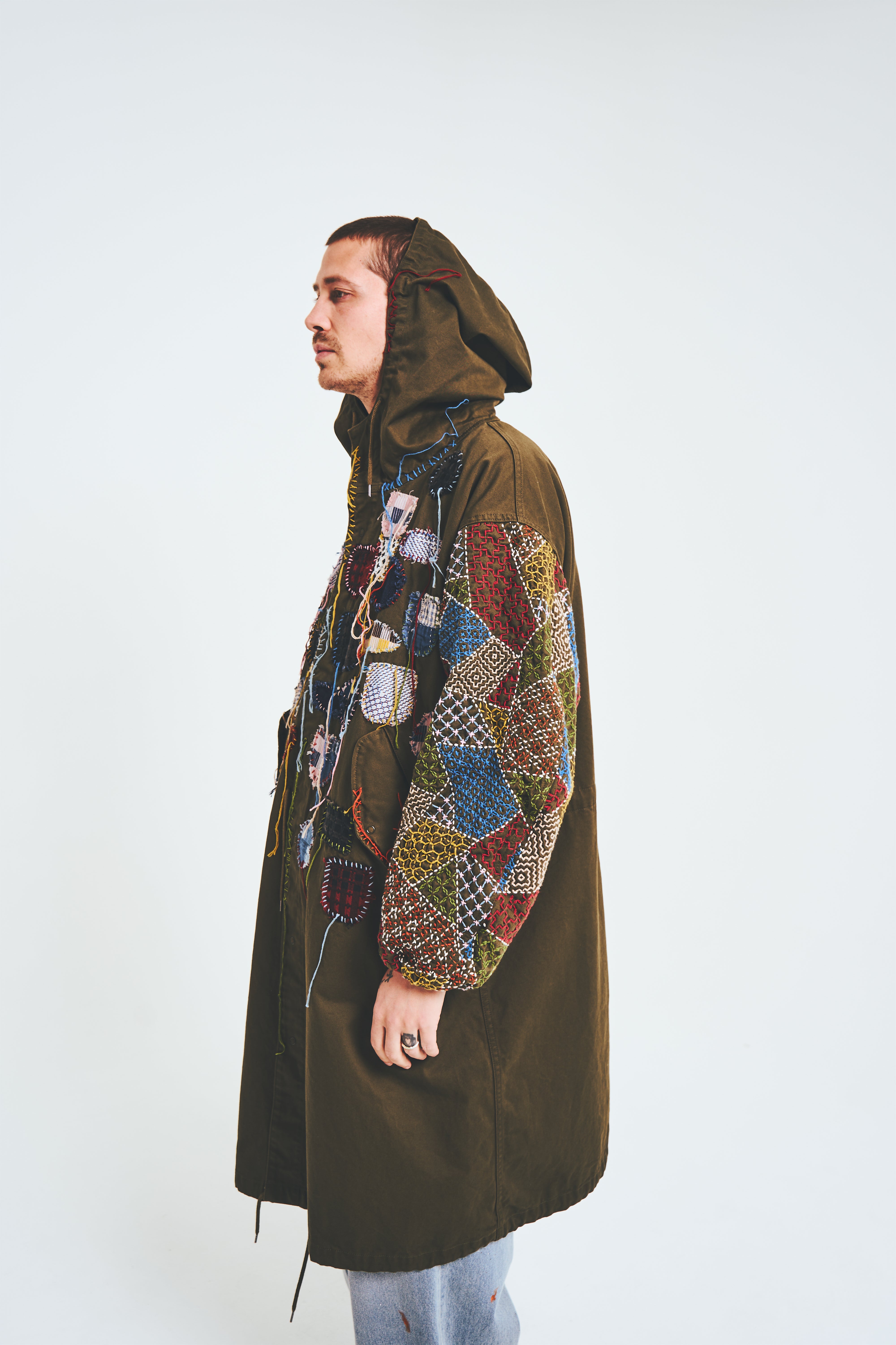 Sashiko Crest Snow Parka – KUON Tokyo