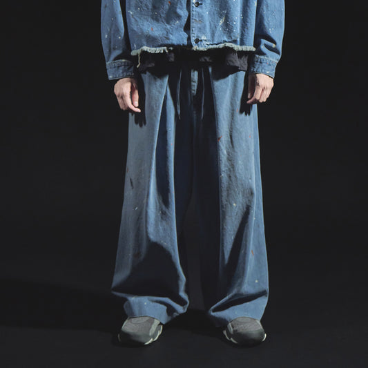 Denim Hakama Trousers (Paint-Splattered)