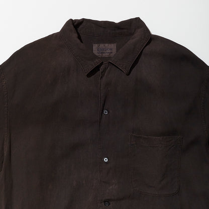 S/S Open Collar Shirt -DOROZOME  Dark-