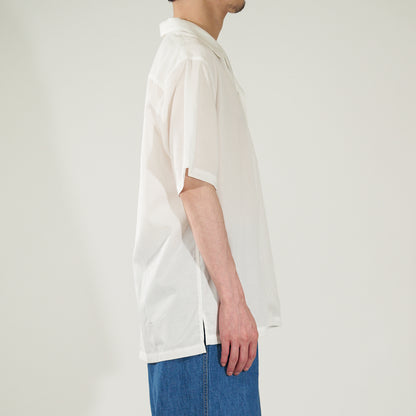 WASHI BONDED OPAL Pocket Half Sleeve Open Collar Shirt