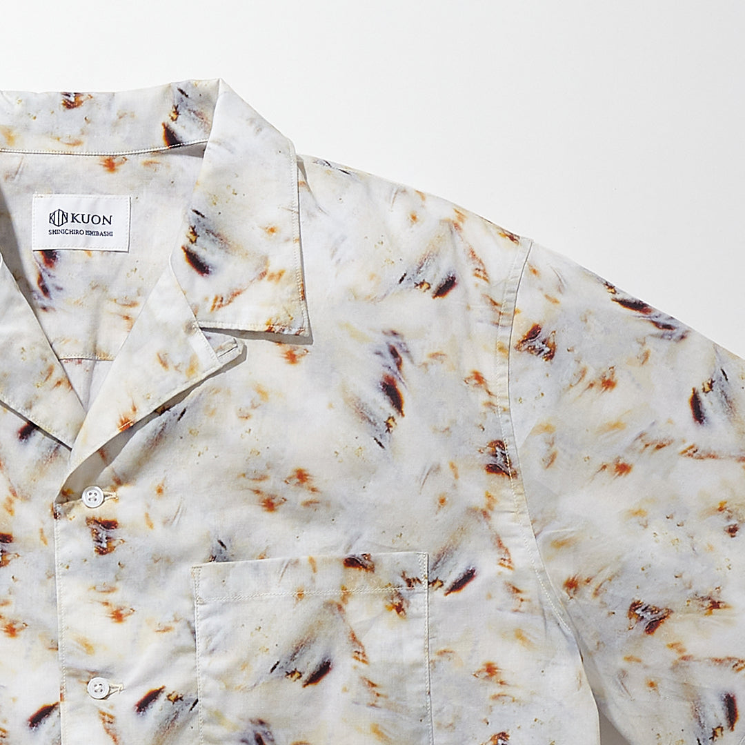 Camp Collar Cotton Shirt -Seashell-