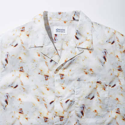 Camp Collar Cotton Shirt -Seashell-