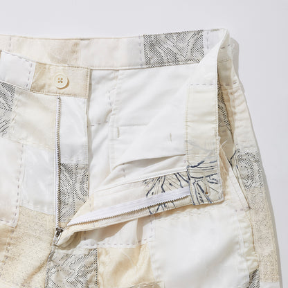 Vintage Silk Kimono Patchwork Shorts